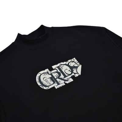 ”WAVE STICKER SERIES“ TURTLENECK SWEATER(黑)3