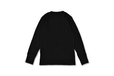 G'$ Goethe WAFFLE HENLEY LONG SLEEVE TEE(黑)2