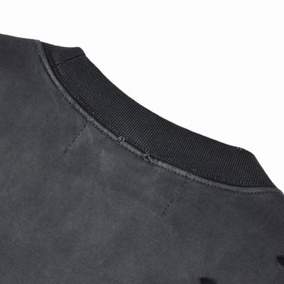 HANDWRITING LOGO DISTRESSED WASHED T-Shirt(水洗黑)4