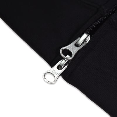 THE SIGN BADGE ZIPPER HOODIE(太空棉/黑)4