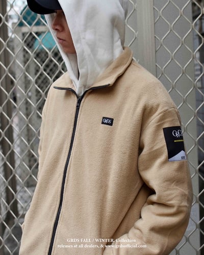 LABEL FLEECE JACKET(灰)11