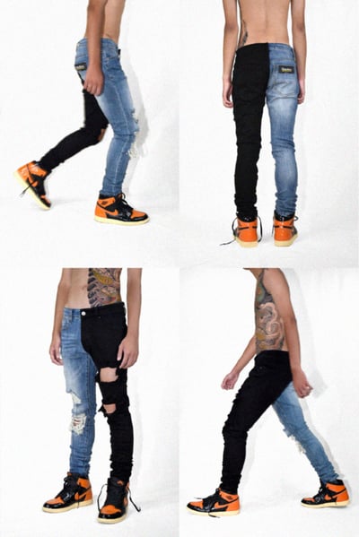 HIT JEANS (L/R)  陰陽破壞牛仔褲2