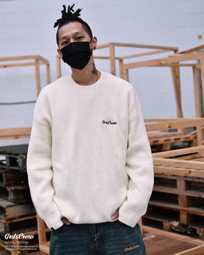 SWASHES LOGO KNIT SWEATER(米白)4
