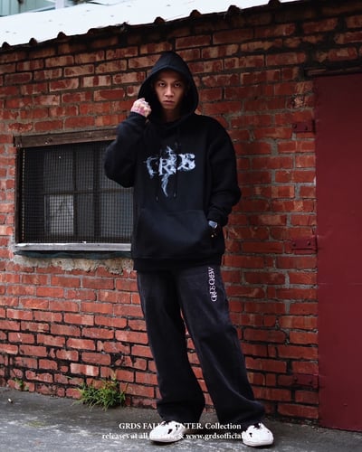 GRDS SMOKE LOGO HOODIE(黑)8