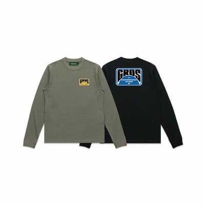 ROUTE MARKER L/S Tee(竹節棉/黑)6