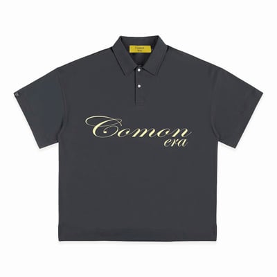CURSIVE POLO TEE(灰)1