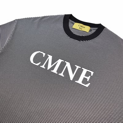 CMNE STRIPED TEE(黑白橫條)2