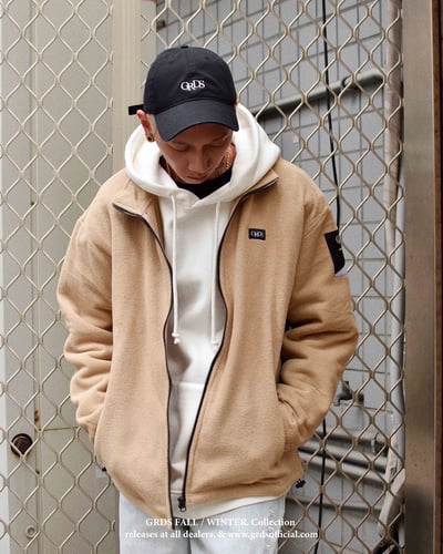 LABEL FLEECE JACKET(卡其)12