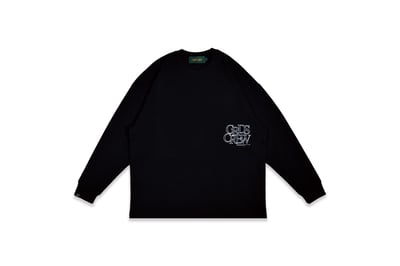 FRAME LINE LOGO L/S TEE(黑)1