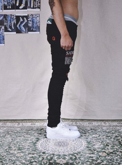 SAMPLE / NO TRANSACTION 沒有交易樣板破壞牛仔褲13