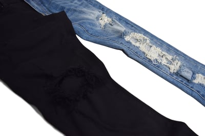 HIT JEANS (L/R)  陰陽破壞牛仔褲10