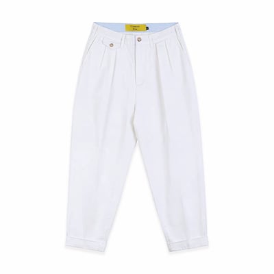 TAPERED CASUAL PANTS(白)1