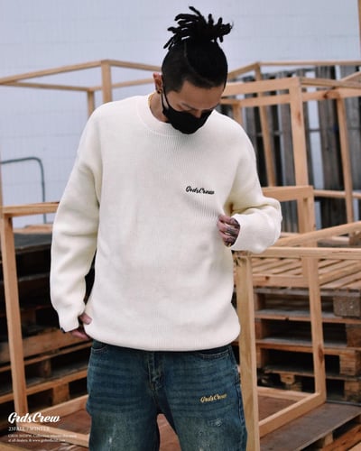 SWASHES LOGO KNIT SWEATER(米白)6