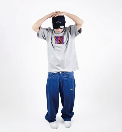 COLOR BLOCK T-Shirt(灰)5