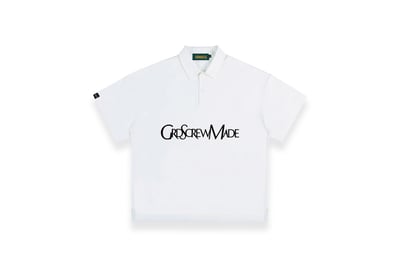 DISTORT LOGO POLO TEE(白)1