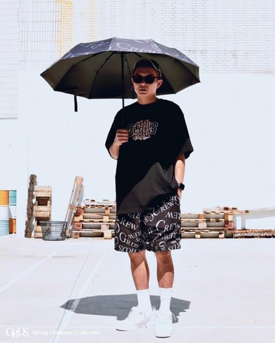 FULL WAVE LOGO SHORTS(黑灰)10