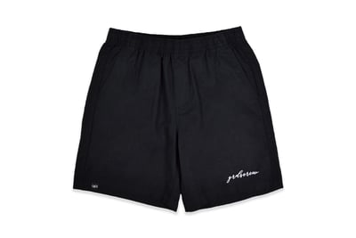 SCRIPT LINEN SHORTS(黑)1