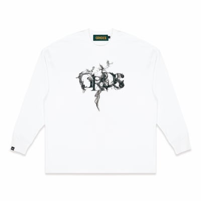 SMOKE LOGO L/S Tee(白)2