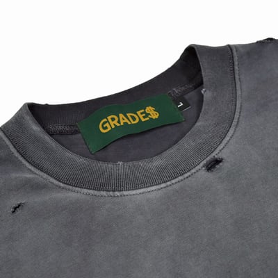 HANDWRITING LOGO DISTRESSED WASHED T-Shirt(水洗黑)8