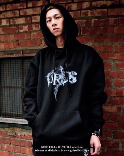 GRDS SMOKE LOGO HOODIE(黑)7