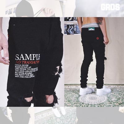 SAMPLE / NO TRANSACTION 沒有交易樣板破壞牛仔褲2