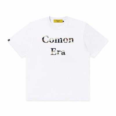 COMON ERA CAMO LOGO TEE(白)1