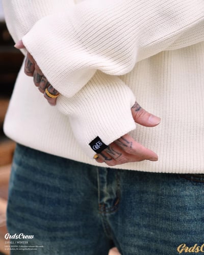 SWASHES LOGO KNIT SWEATER(米白)5