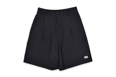 LABEL PINSTRIPE SHORTS(黑白直紋)1