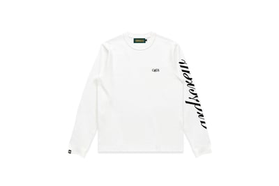 SCRIPT SLEEVE L/S Tee(白)1