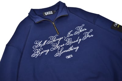 SELF-WORTH ZIPPER SWEATER(藏藍)2