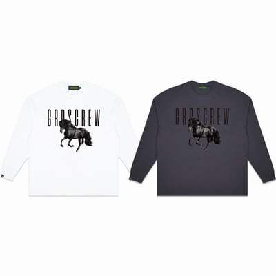 DARK HORSE L/S TEE(白)5