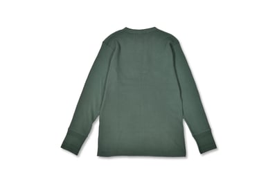 G'$ Goethe WAFFLE HENLEY LONG SLEEVE TEE(綠)2