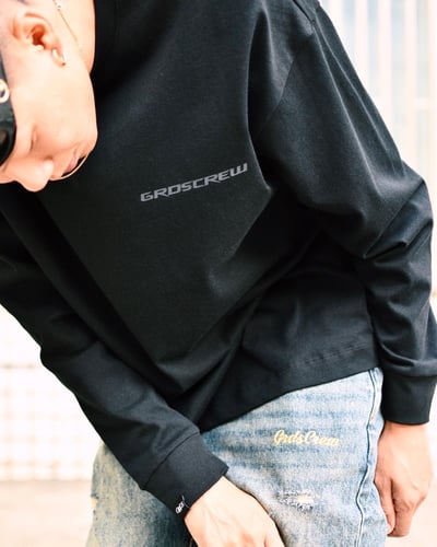 RACING LOGO L/S TEE(黑)6