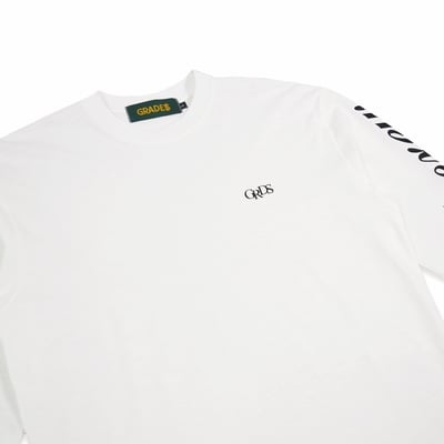 SCRIPT SLEEVE L/S Tee(白)3