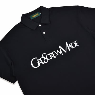 DISTORT LOGO POLO TEE(黑)2
