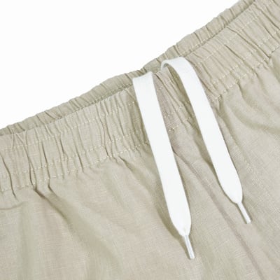 SCRIPT LINEN SHORTS(卡其)2