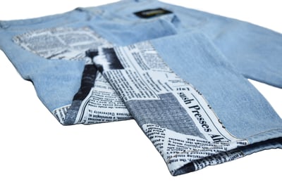 News Patch Jeans 報紙牛仔褲(水藍)5