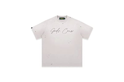 HANDWRITING LOGO DISTRESSED WASHED T-Shirt(水洗米)1