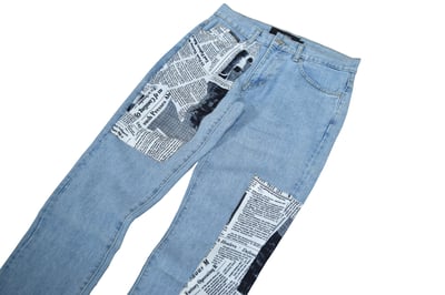 News Patch Jeans 報紙牛仔褲(水藍)4