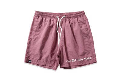 THE SIGN CREW MADE BEACH SHORTS(暗粉色)1