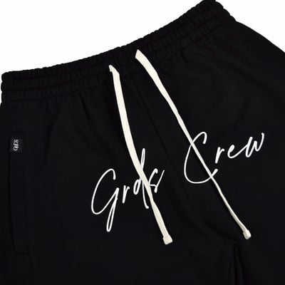 HANDWRITING LOGO COTTON SHORTS(黑)2