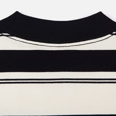 GRDSCREW STRIPED T-Shirt(黑.米白條紋)5