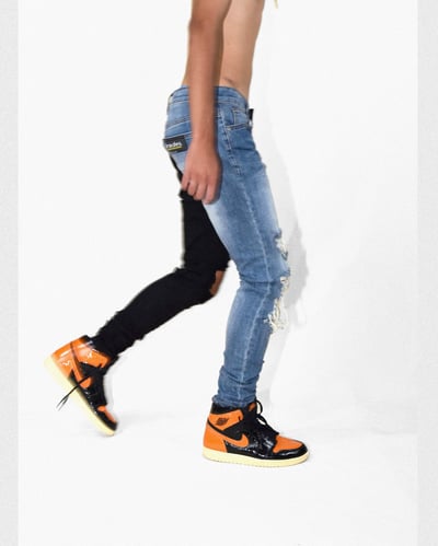 HIT JEANS (L/R)  陰陽破壞牛仔褲6