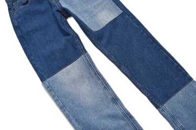 COLLAGE PATCH JEANS 不對襯拼貼牛仔褲2