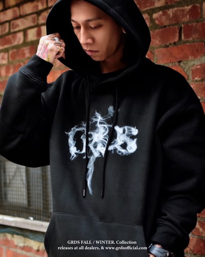 GRDS SMOKE LOGO HOODIE(黑)5