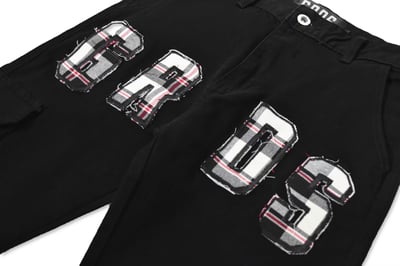 PLAID PATCH POCKET PANTS字母布章開扣口袋褲3