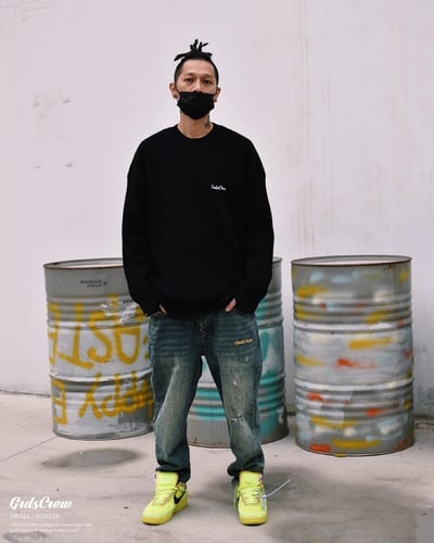 SWASHES LOGO KNIT SWEATER(黑)4