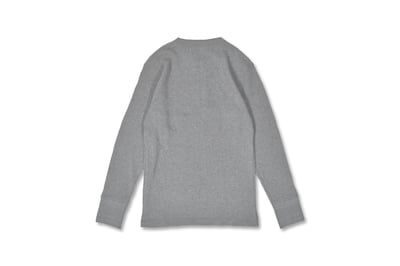 G'$ Goethe WAFFLE HENLEY LONG SLEEVE TEE(灰)2