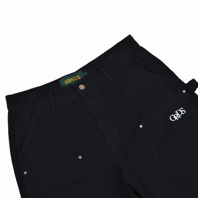 DOUBLE KNEE CARPENTER SHORTS(黑)2