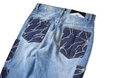 THUNDER POCKET JEANS 燒孔多口袋牛仔褲6